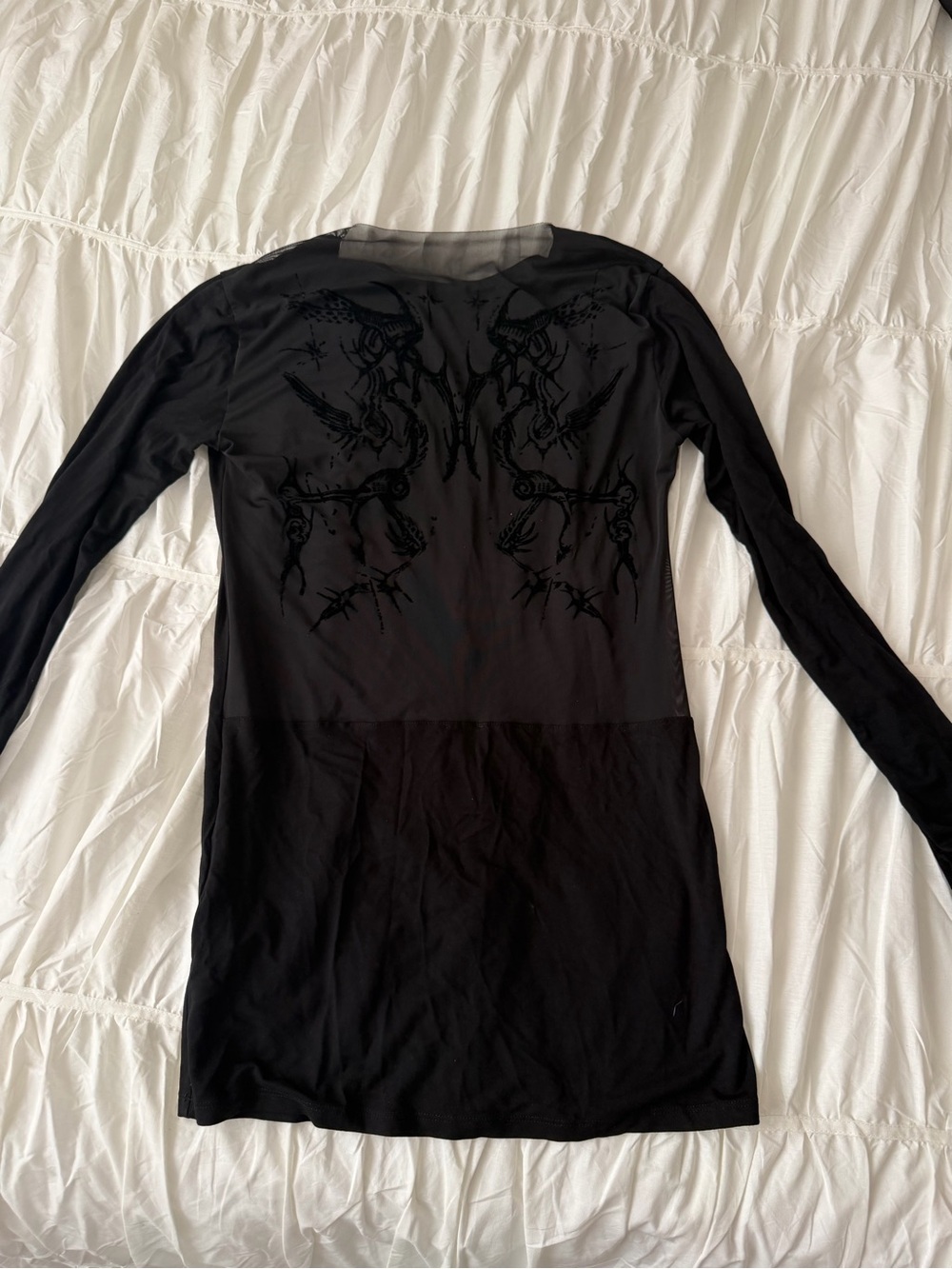 Jaded London Black Wings Mesh Dress size 8 - Picture 2 of 4